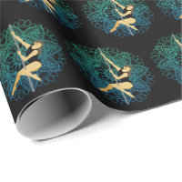Pole Sport Dance Fitness Mandala Flower Green Blue