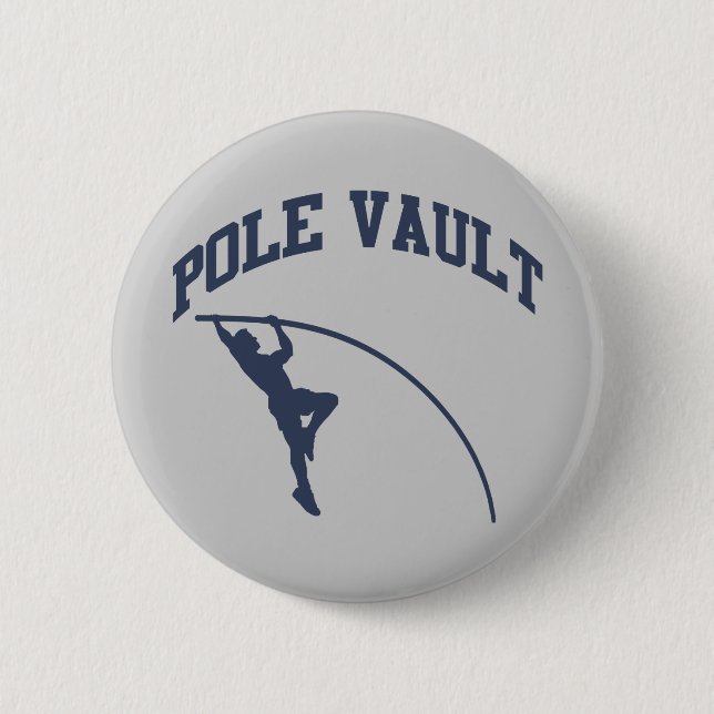 Pole Vault 6 Cm Round Badge (Front)