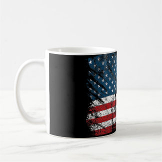 Pole Vault American Flag  Patriotic Pole Vaulting  Coffee Mug