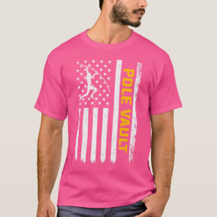 Pole Vault American Flag Pole Vault T-Shirt