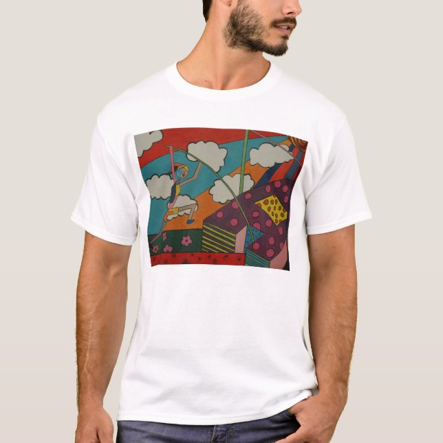 pole vault art T-Shirt (Front)