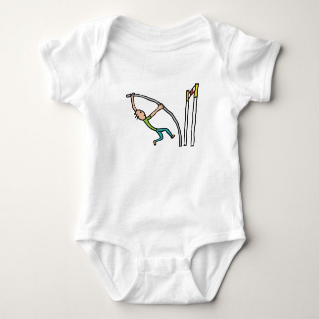Pole Vault Baby Bodysuit (Front)
