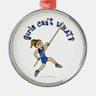 Pole Vault - Blue (Light) Metal Tree Decoration