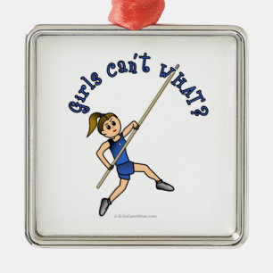 Pole Vault - Blue (Light) Metal Tree Decoration