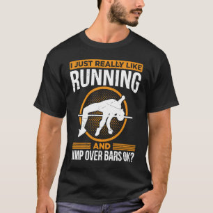 Pole Vault For Athletics Bar High Jumper Track And T-Shirt