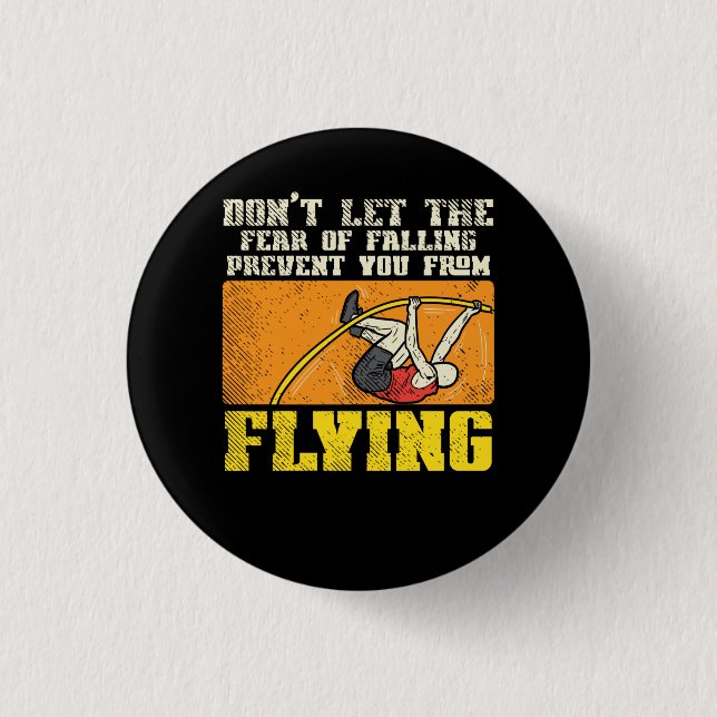Pole Vault Pole Vaulting 3 Cm Round Badge (Front)