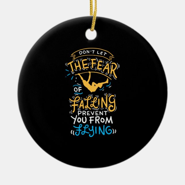 Pole Vault Pole Vaulting Ceramic Tree Decoration (Front)