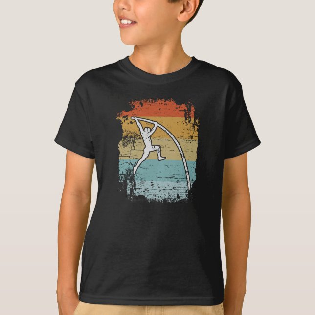 Pole Vault Pole Vaulting Retro T-Shirt (Front)