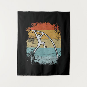 Pole Vault Pole Vaulting Retro Tapestry