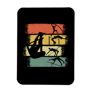 Pole Vault Retro Magnet