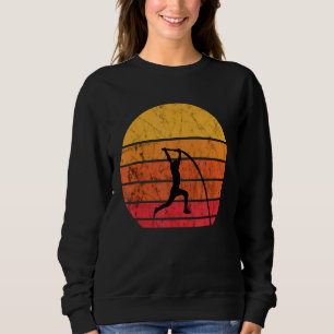 Pole Vault Retro Vintage Sunset Pole Vaulter Pole  Sweatshirt