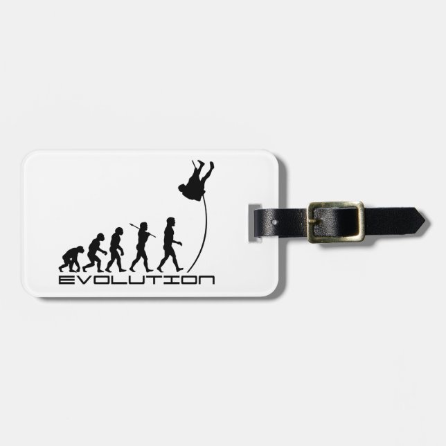 Pole Vault Sport Evolution Art Luggage Tag (Front Horizontal)