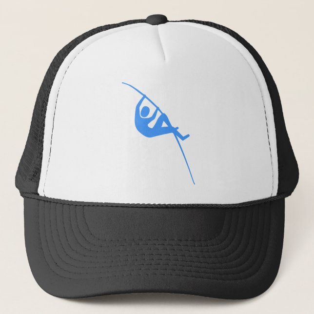 Pole Vaulting - Baby Blue Trucker Hat (Front)
