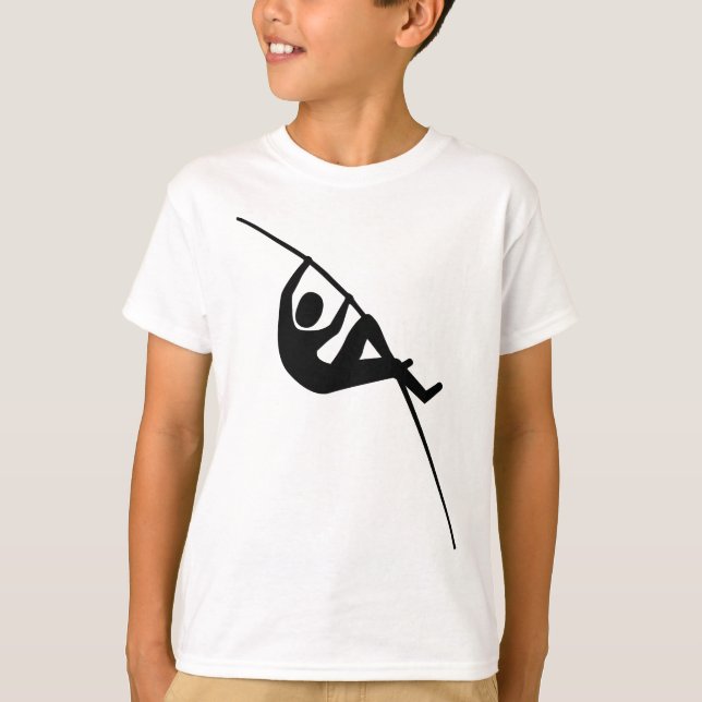 Pole Vaulting - Black T-Shirt (Front)