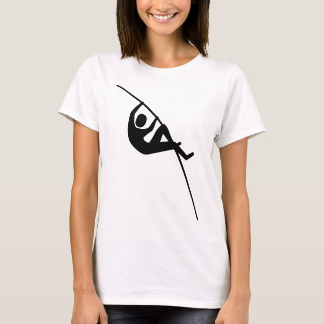 Pole Vaulting - Black T-Shirt (Front)