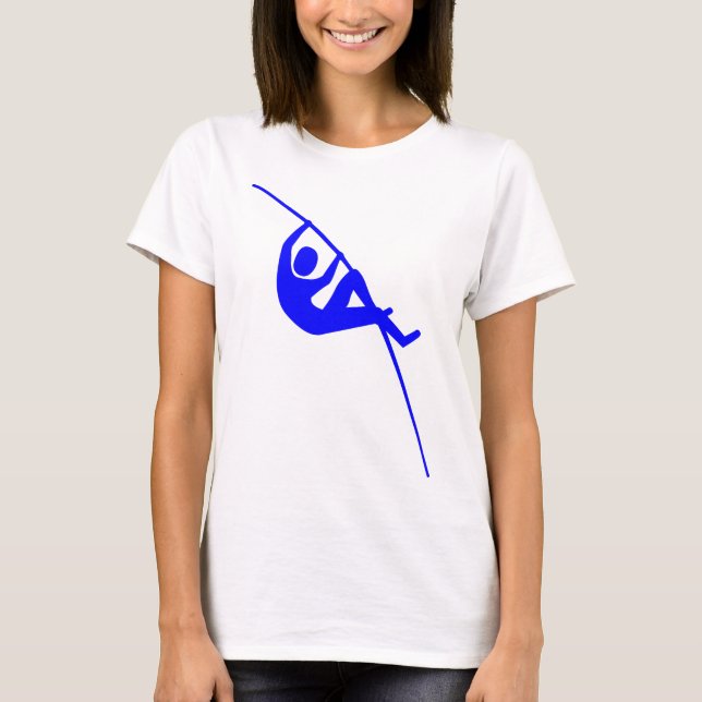 Pole Vaulting - Blue T-Shirt (Front)