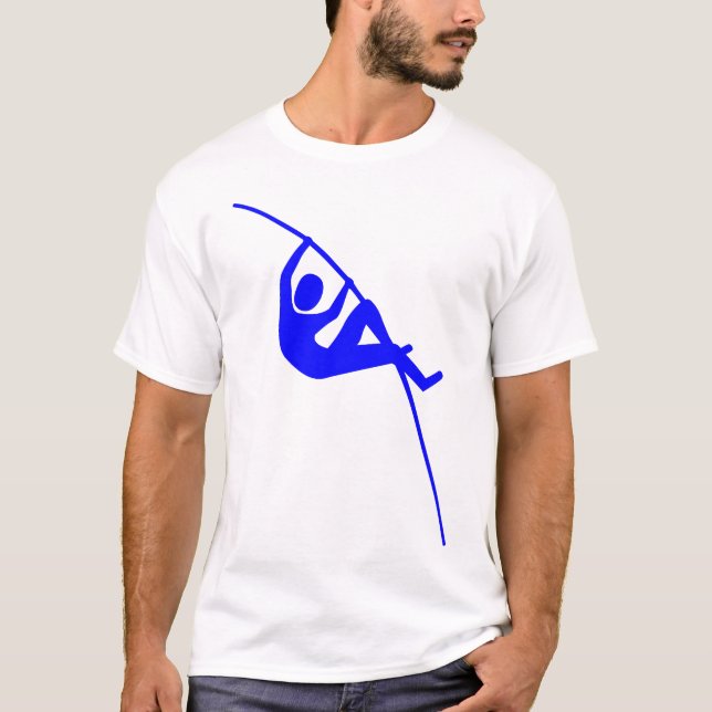 Pole Vaulting - Blue T-Shirt (Front)
