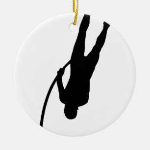 Pole Vaulting Ceramic Tree Decoration