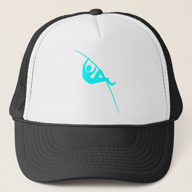 Pole Vaulting - Cyan Trucker Hat (Front)