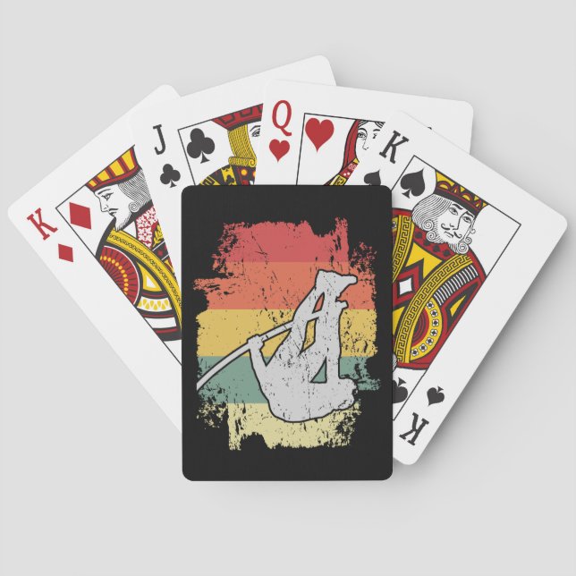 Pole Vaulting Design for a Pole Vaulter Playing Cards (Back)