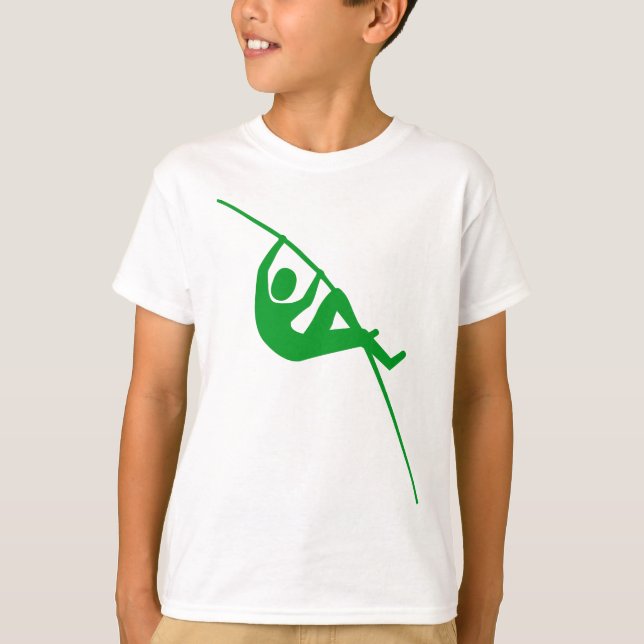 Pole Vaulting - Grass Green T-Shirt (Front)