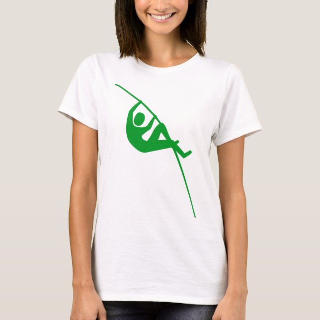 Pole Vaulting - Grass Green T-Shirt (Front)