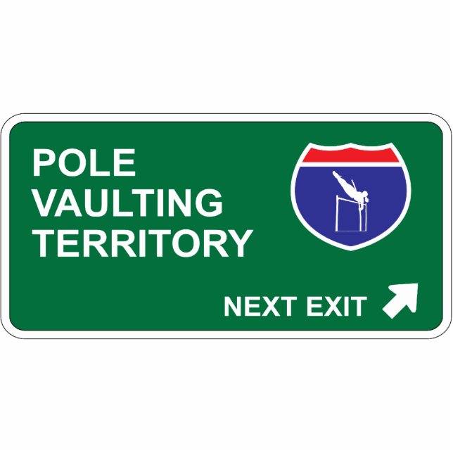 Pole Vaulting Next Exit Photo Sculpture Decoration (Front)