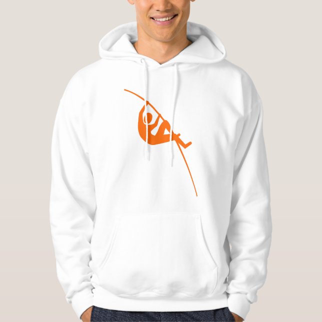 Pole Vaulting - Orange Hoodie (Front)