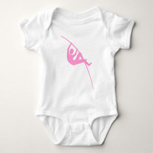 Pole Vaulting - Pink Baby Bodysuit