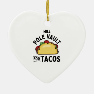 Pole Vaulting- Pole Vault For Tacos Ceramic Tree Decoration