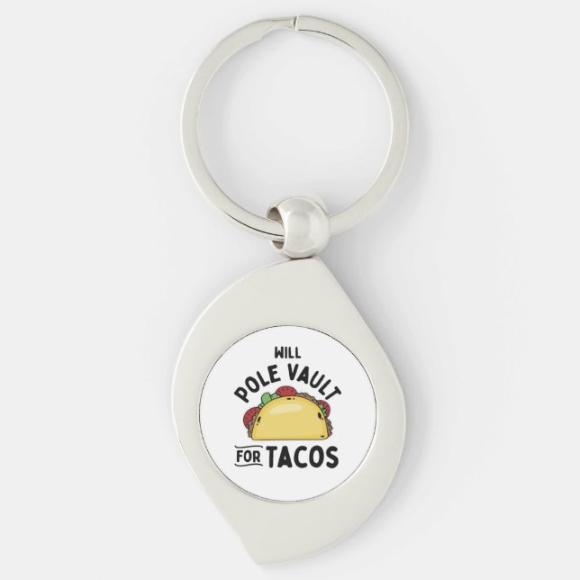 Pole Vaulting- Pole Vault For Tacos Key Ring (Front)