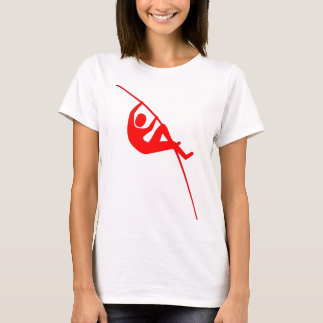 Pole Vaulting - Red T-Shirt (Front)