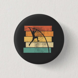 Pole Vaulting Retro 3 Cm Round Badge