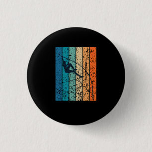 Pole Vaulting Retro 3 Cm Round Badge
