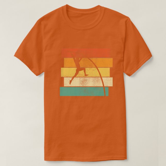 Pole Vaulting Retro 4 T-Shirt (Design Front)