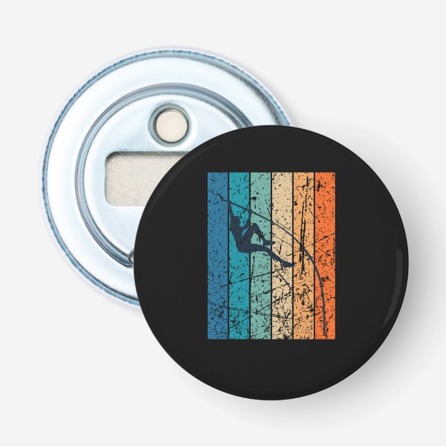Pole Vaulting Retro Bottle Opener (Front)