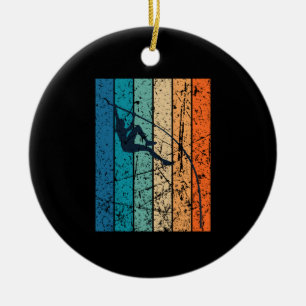 Pole Vaulting Retro Ceramic Tree Decoration