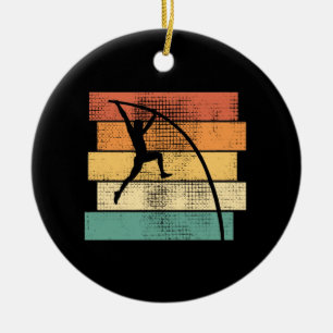 Pole Vaulting Retro Ceramic Tree Decoration