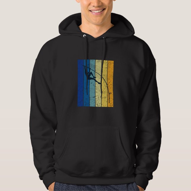 Pole Vaulting Retro Hoodie (Front)