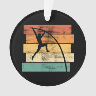 Pole Vaulting Retro Ornament