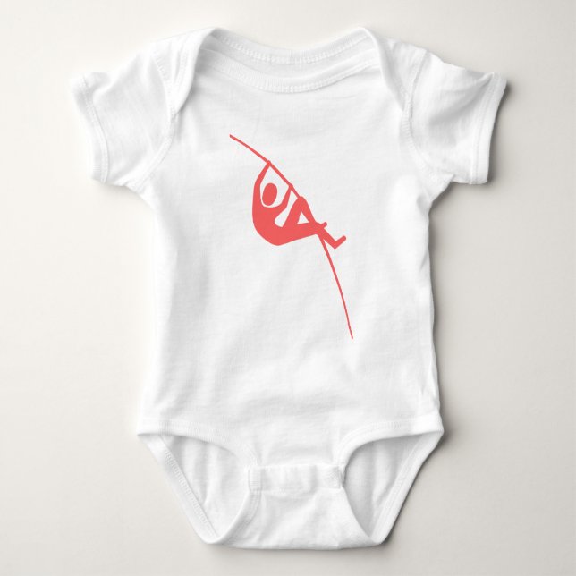 Pole Vaulting - Tropical Pink Baby Bodysuit (Front)
