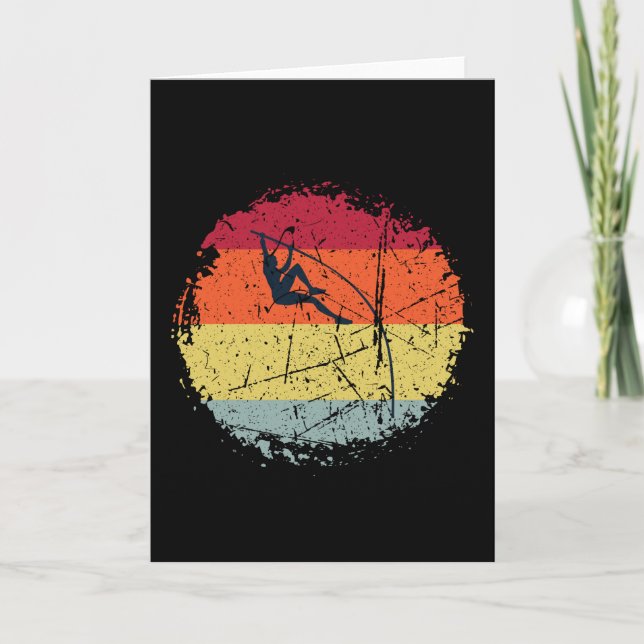 Pole Vaulting Vintage Card (Front)