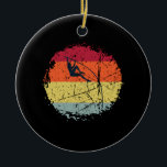 Pole Vaulting Vintage Ceramic Tree Decoration<br><div class="desc">Pole vaulting graphic for a pole vaulter who loves athletics.</div>