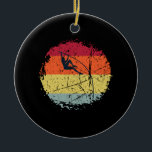 Pole Vaulting Vintage Ceramic Tree Decoration<br><div class="desc">Pole vaulting graphic for a pole vaulter who loves athletics.</div>