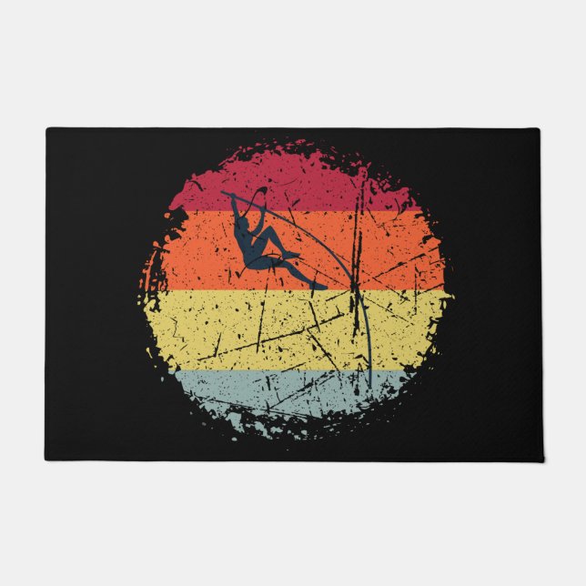 Pole Vaulting Vintage Doormat (Front)
