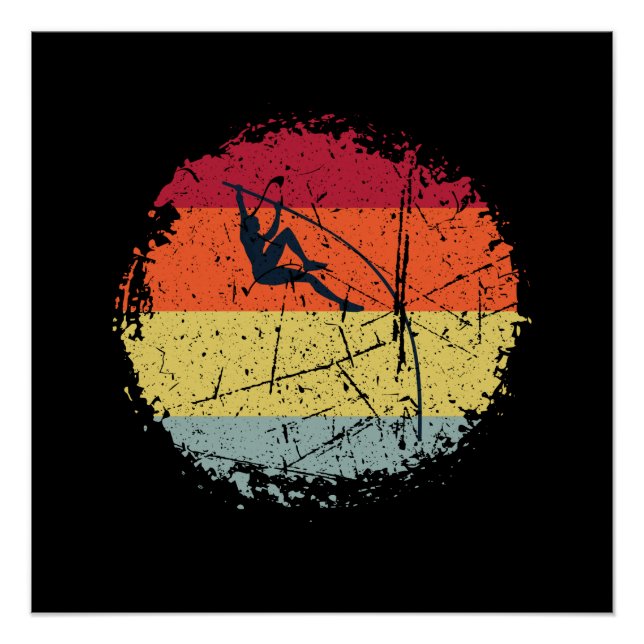 Pole Vaulting Vintage Poster (Front)