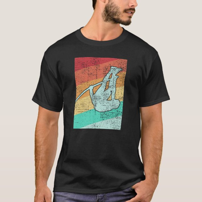 Pole Vaulting Vintage Retro T-Shirt (Front)