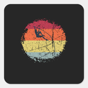 Pole Vaulting Vintage Square Sticker