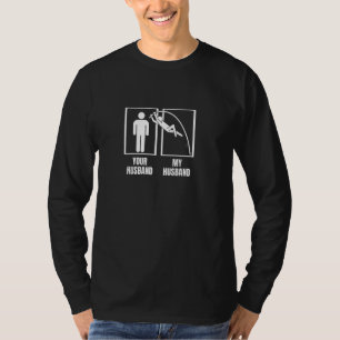 Pole Vaulting Your Husband My Husband Funny Wife P T-Shirt