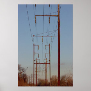 Pole Wires Photo Poster